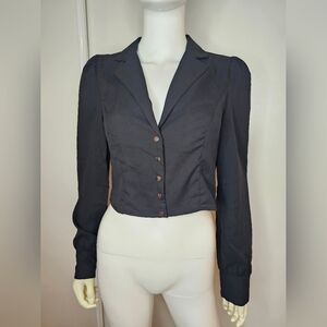 NWT Forever 21 Long Sleeve Gold Button Down Blouse Size S